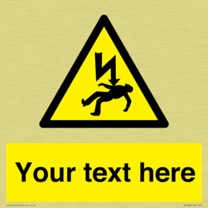 Custom Warning danger of death by electrocution